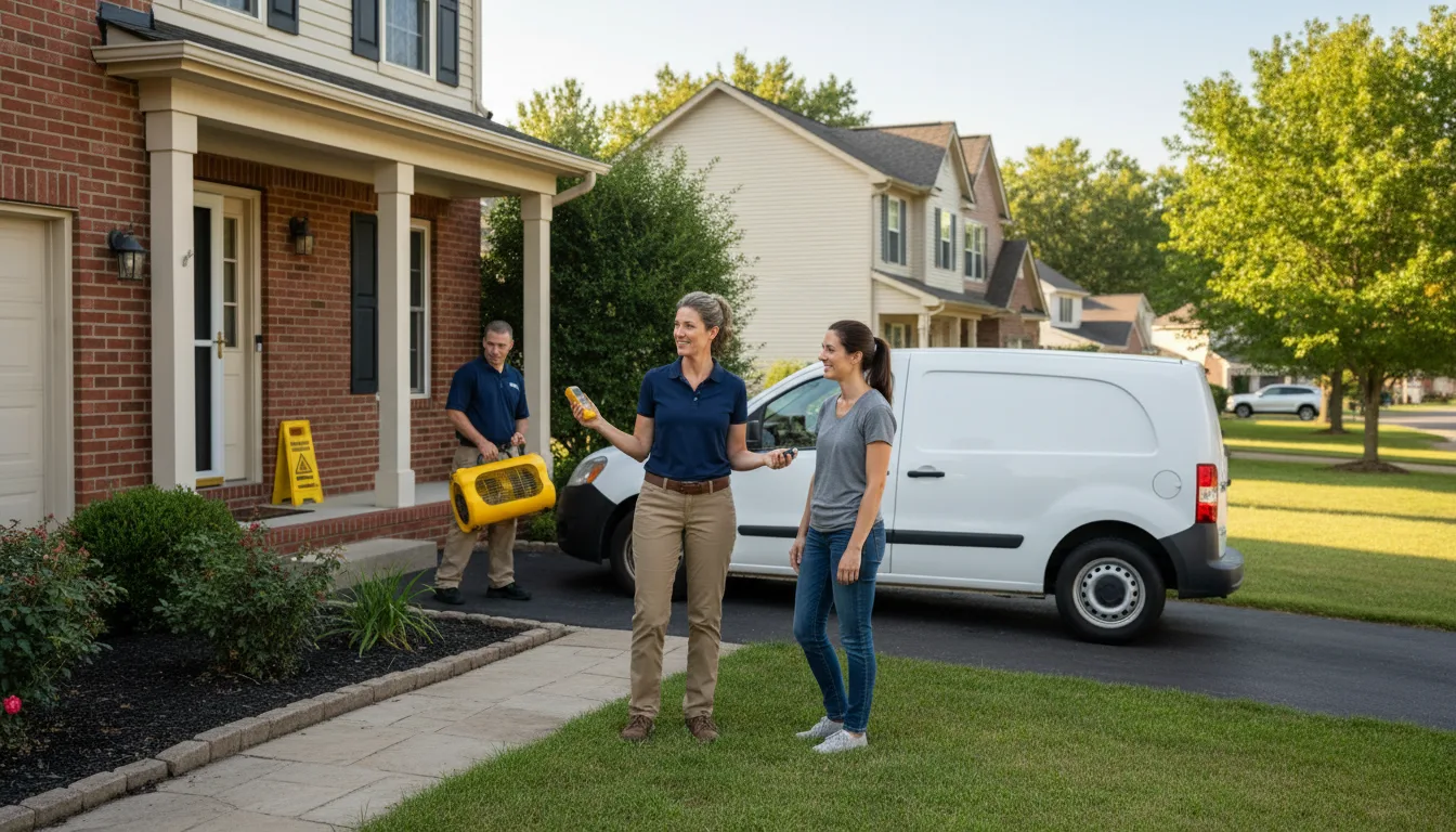 Residential water damage restoration in Maple Hill, NC